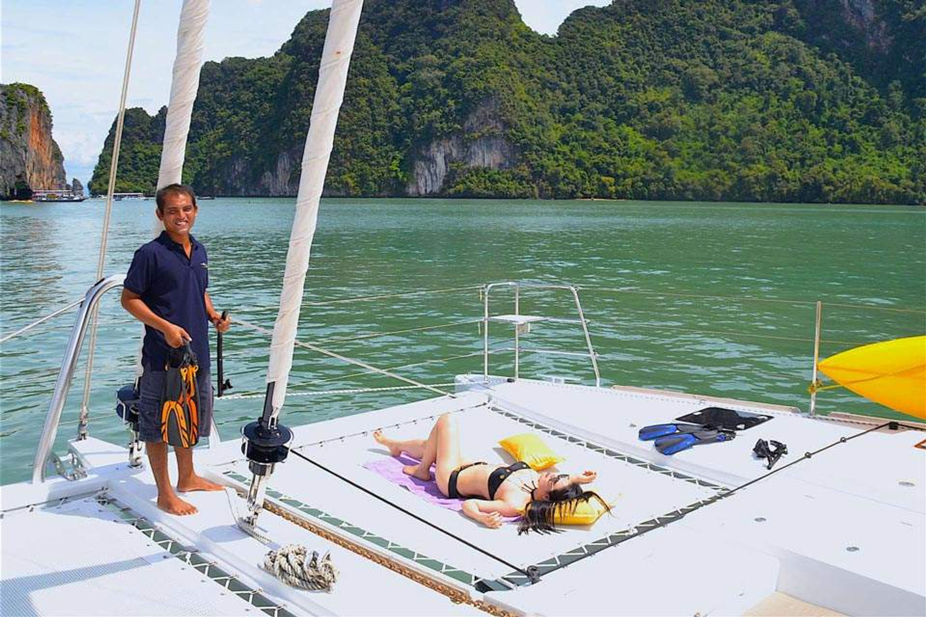 Lagoon 56 charter yacht exterior, interior and amenity view 5